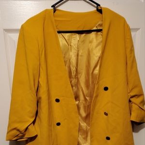 Yellow blazer jacket